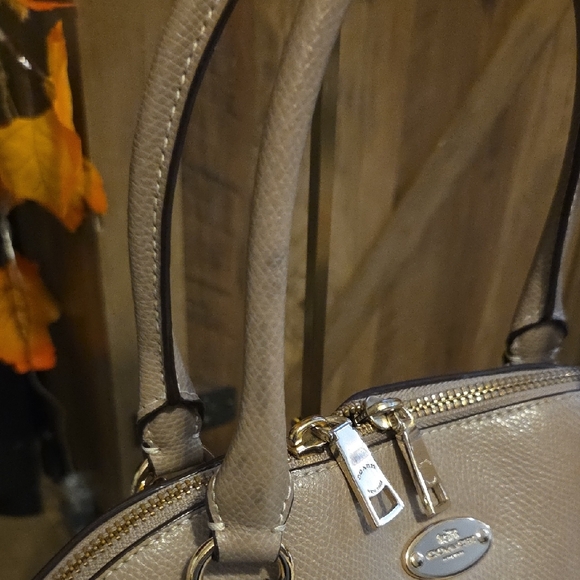COACH DOME SATCHEL Taupe Handbag/Crossbody - Picture 3 of 15